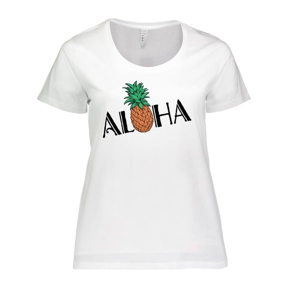 Inktastic Aloha- with pineapple Women's Plus Size T-Shirt