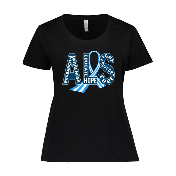 Inktastic Als Awareness Ribbon Women's Plus Size T-Shirt
