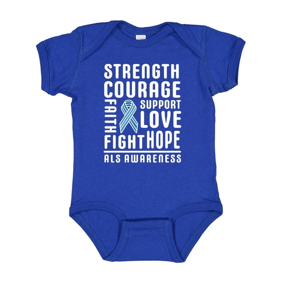 Inktastic ALS Awareness Strength Courage Support Boys or Girls Baby Bodysuit