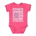 thumbnail image 1 of Inktastic ALS Awareness Strength Courage Support Boys or Girls Baby Bodysuit, 1 of 5