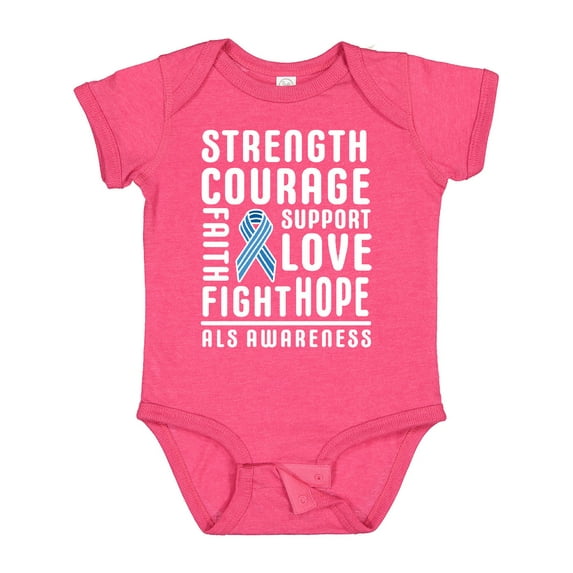 Inktastic ALS Awareness Strength Courage Support Boys or Girls Baby Bodysuit