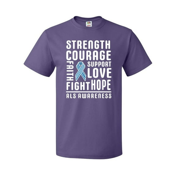 Inktastic Als Awareness Strength Courage Support T-Shirt