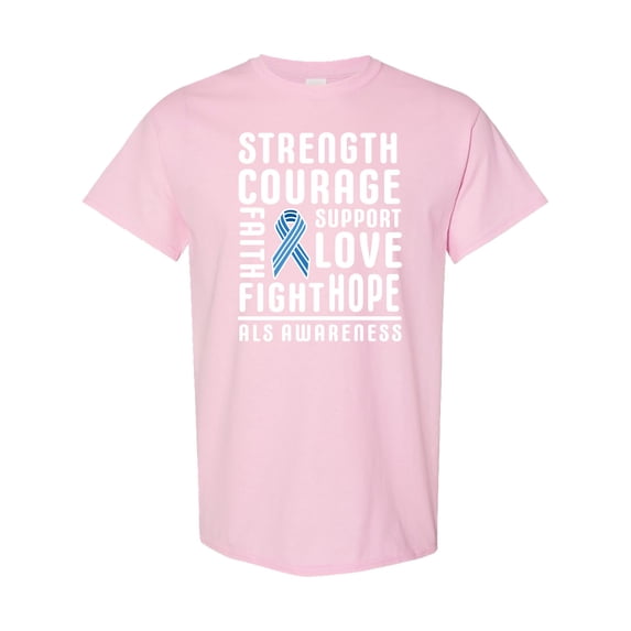 Inktastic ALS Awareness Strength Courage Support T-Shirt