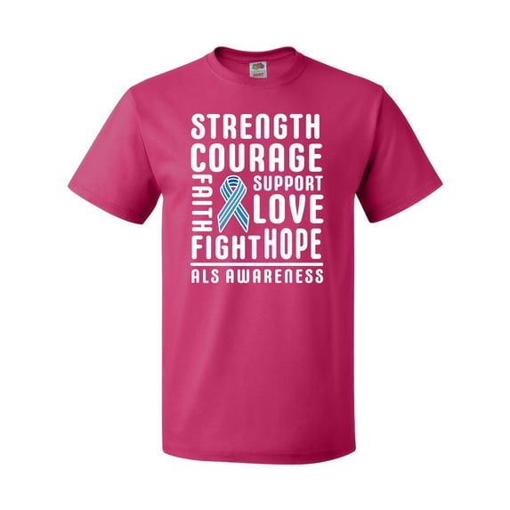 Inktastic Als Awareness Strength Courage Support T-Shirt