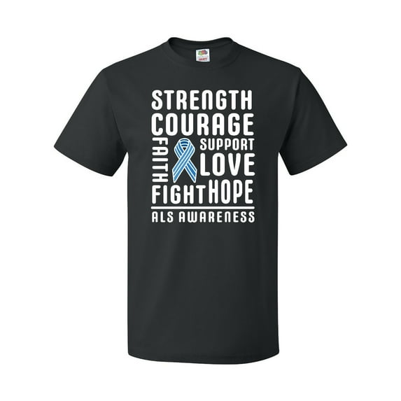Inktastic Als Awareness Strength Courage Support T-Shirt