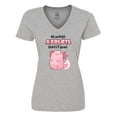 thumbnail image 1 of Inktastic Always Axolotl Questions Cute Curious Axolotl Women's V-Neck T-Shirt, 1 of 5