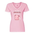 thumbnail image 1 of Inktastic Always Axolotl Questions Cute Curious Axolotl Women's V-Neck T-Shirt, 1 of 5