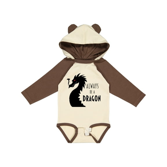 Inktastic Always Be a Dragon Boys or Girls Long Sleeve Baby Bodysuit