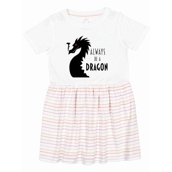 Inktastic Always Be a Dragon Girls Toddler Dress