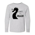 thumbnail image 1 of Inktastic Always Be a Dragon Long Sleeve Youth T-Shirt, 1 of 5