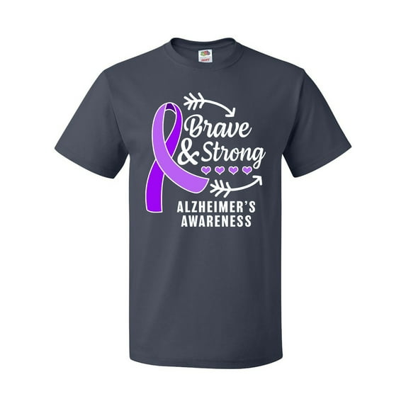 Inktastic Alzheimer's Awareness Brave and Strong T-Shirt