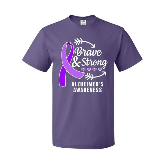 Inktastic Alzheimer's Awareness Brave and Strong T-Shirt