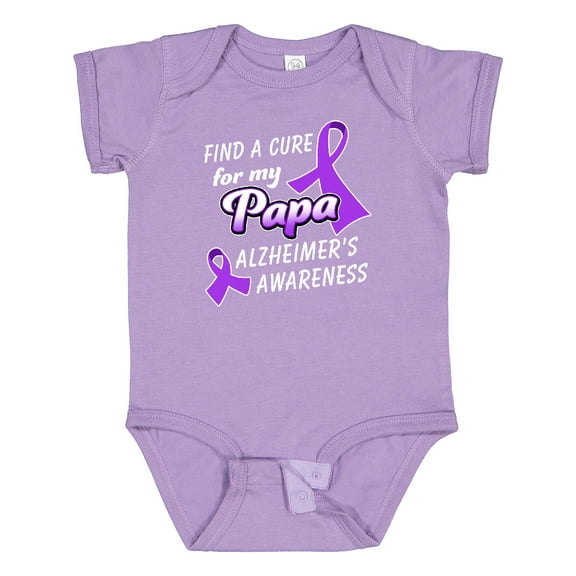 Inktastic Alzheimer's Awareness Find a Cure for My Papa Boys or Girls Baby Bodysuit