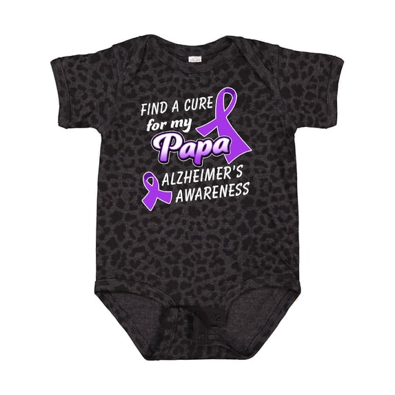 Inktastic Alzheimer's Awareness Find a Cure for My Papa Boys or Girls Baby Bodysuit