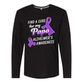 thumbnail image 1 of Inktastic Alzheimer's Awareness Find a Cure for my Papa Long Sleeve T-Shirt, 1 of 5