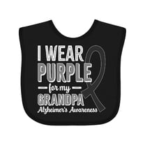 Inktastic Alzheimer's Awareness I Wear Purple for My Grandpa Boys or Girls Baby Bib