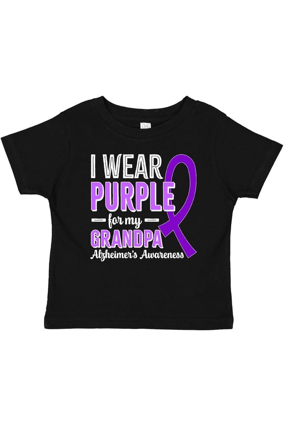 Alzheimer's Awareness I Wear Purple for My Grandpa Boys or Girls Baby T-Shirt