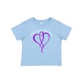 thumbnail image 1 of Inktastic Alzheimer's Awareness Purple Ribbon Heart Boys or Girls Baby T-Shirt, 1 of 5