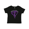 thumbnail image 1 of Inktastic Alzheimer's Awareness Purple Ribbon Heart Boys or Girls Baby T-Shirt, 1 of 5