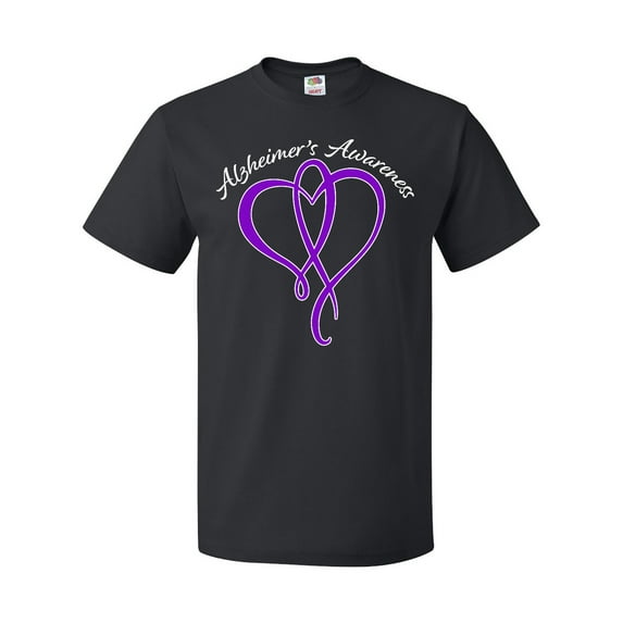 Inktastic Alzheimer's Awareness Purple Ribbon Heart T-Shirt
