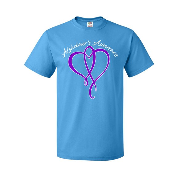 Inktastic Alzheimer's Awareness Purple Ribbon Heart T-Shirt
