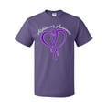 thumbnail image 1 of Inktastic Alzheimer's Awareness Purple Ribbon Heart T-Shirt, 1 of 5
