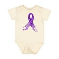 thumbnail image 1 of Inktastic Alzheimer's Awareness Purple Ribbon Made of Heart Boys or Girls Baby Bodysuit, 1 of 5
