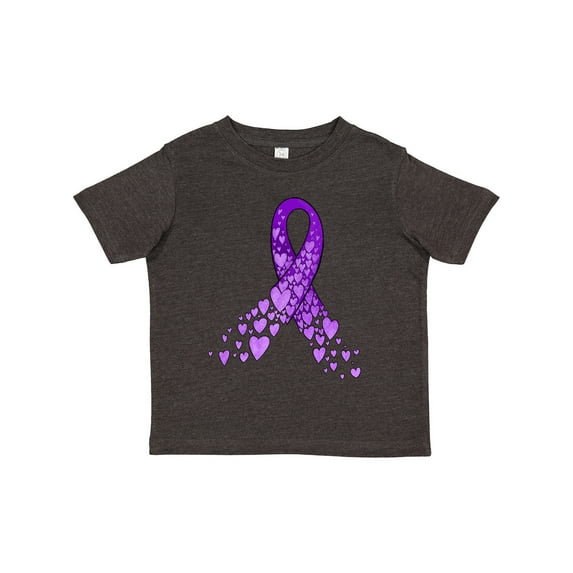 Inktastic Alzheimer's Awareness Purple Ribbon Made of Heart Boys or Girls Toddler T-Shirt