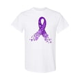 thumbnail image 1 of Inktastic Alzheimer's Awareness Purple Ribbon Made of Heart T-Shirt, 1 of 5