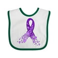 thumbnail image 1 of Inktastic Alzheimer's Awareness Purple Ribbon Made of Heart Boys or Girls Baby Bib, 1 of 4