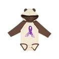 thumbnail image 1 of Inktastic Alzheimer's Awareness Purple Ribbon Made of Heart Boys or Girls Long Sleeve Baby Bodysuit, 1 of 5