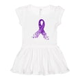 thumbnail image 1 of Inktastic Alzheimer's Awareness Purple Ribbon made of Heart Girls Toddler Dress, 1 of 5