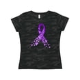 thumbnail image 1 of Inktastic Alzheimer's Awareness Purple Ribbon made of Heart Women's T-Shirt, 1 of 5