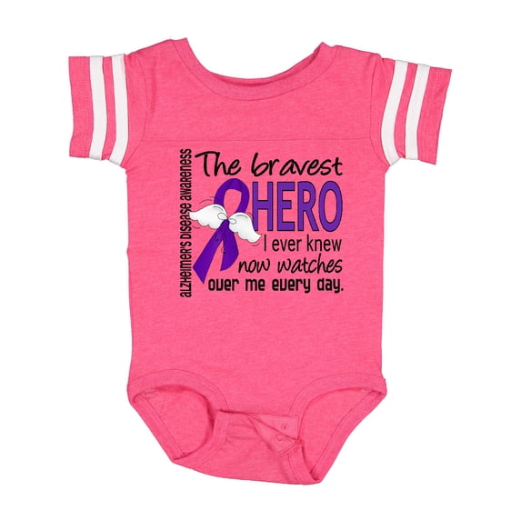 Inktastic Alzheimer's Disease Bravest Hero I Ever Knew 1 Boys or Girls Baby Bodysuit