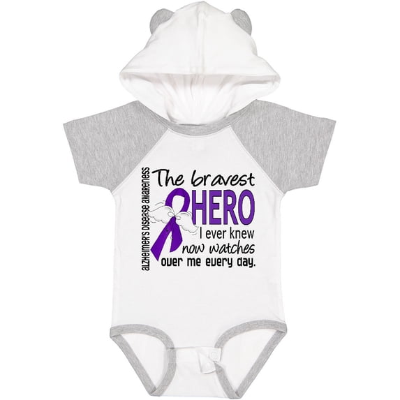 Inktastic Alzheimer's Disease Bravest Hero I Ever Knew 1 Boys or Girls Baby Bodysuit