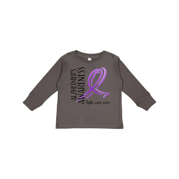 Inktastic Alzheimers Awareness- Fight, care, cure Boys or Girls Long Sleeve Toddler T-Shirt