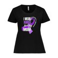 thumbnail image 1 of Inktastic Alzheimers Awareness I Wear Purple for My Mom Women's Plus Size T-Shirt, 1 of 5