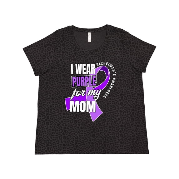 Inktastic Alzheimers Awareness I Wear Purple for My Mom Women's Plus Size T-Shirt