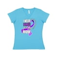 thumbnail image 1 of Inktastic Alzheimers Awareness I Wear Purple for My Mom Women's V-Neck T-Shirt, 1 of 5