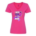 thumbnail image 1 of Inktastic Alzheimers Awareness I Wear Purple for My Mom Women's V-Neck T-Shirt, 1 of 5