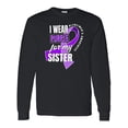 thumbnail image 1 of Inktastic Alzheimers Awareness I Wear Purple for My Sister Long Sleeve T-Shirt, 1 of 5