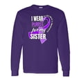 thumbnail image 1 of Inktastic Alzheimers Awareness I Wear Purple for My Sister Long Sleeve T-Shirt, 1 of 5