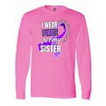thumbnail image 1 of Inktastic Alzheimers Awareness I Wear Purple for My Sister Long Sleeve T-Shirt, 1 of 5