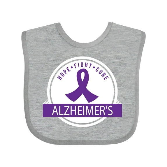 Inktastic Alzheimers Awareness Month Hope Fight Cure Boys or Girls Baby Bib