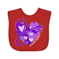 thumbnail image 1 of Inktastic Alzheimers Awareness Purple Ribbon Around Heart Boys or Girls Baby Bib, 1 of 4