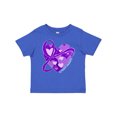 thumbnail image 1 of Inktastic Alzheimers Awareness Purple Ribbon Around Heart Boys or Girls Baby T-Shirt, 1 of 5