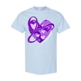 thumbnail image 1 of Inktastic Alzheimers Awareness Purple Ribbon Around Heart T-Shirt, 1 of 5