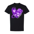 thumbnail image 1 of Inktastic Alzheimers Awareness Purple Ribbon Around Heart T-Shirt, 1 of 5