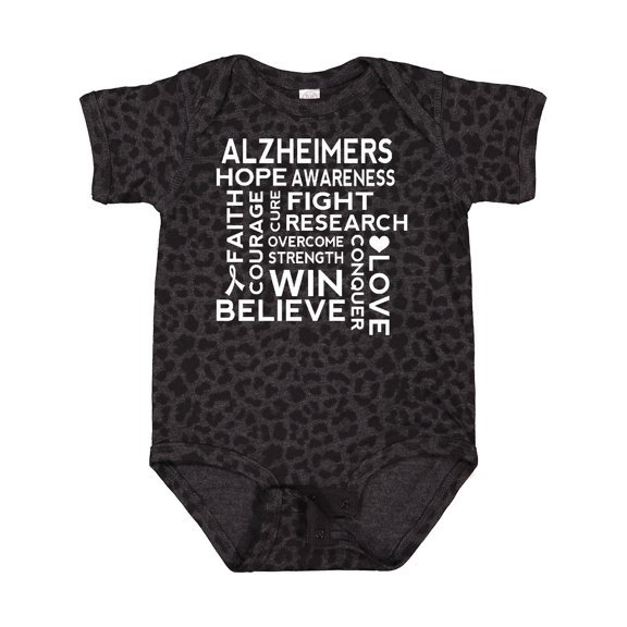 Inktastic Alzheimers Awareness Support Slogan Boys or Girls Baby Bodysuit