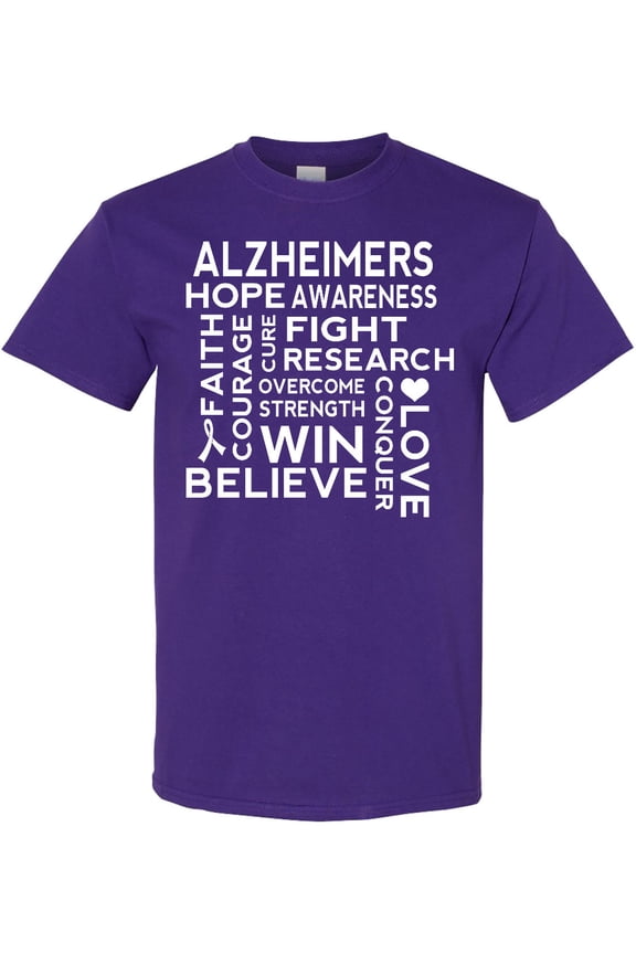 Alzheimers Awareness Support Slogan T-Shirt